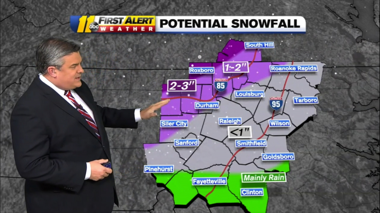 Snow and ice still in the forecast for much of central NC | Raleigh ...