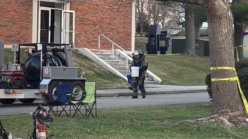 Officials safely remove, detonate potentially explosive chemical found on campus