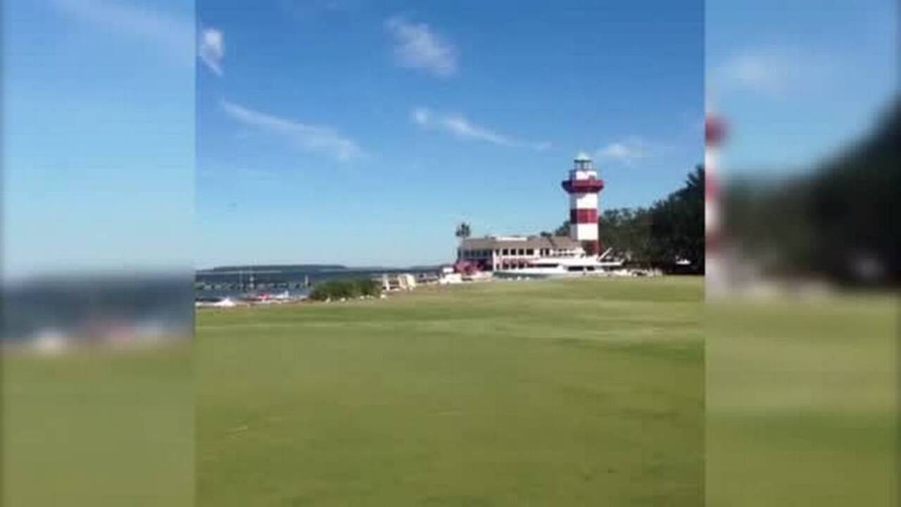 View from South Carolina golf course after Hurricane Matthew