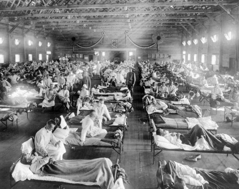 How a killer flu spread from western Kansas to the world