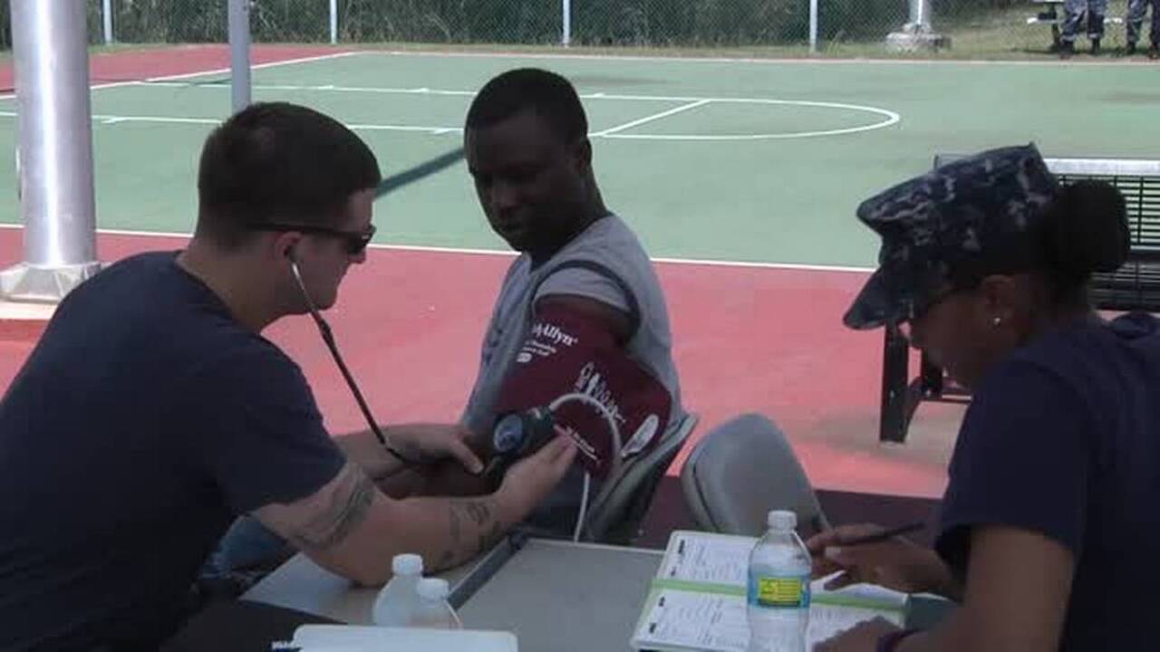 Migrant training at U.S. Naval Hospital Guantánamo Bay