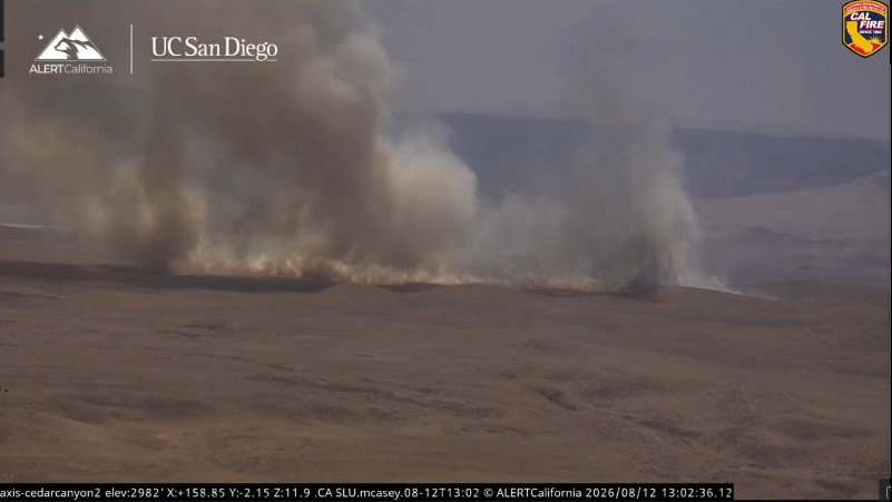 Plains Fire on Soda Lake Road via ALERTCalifornia | UC San Diego
