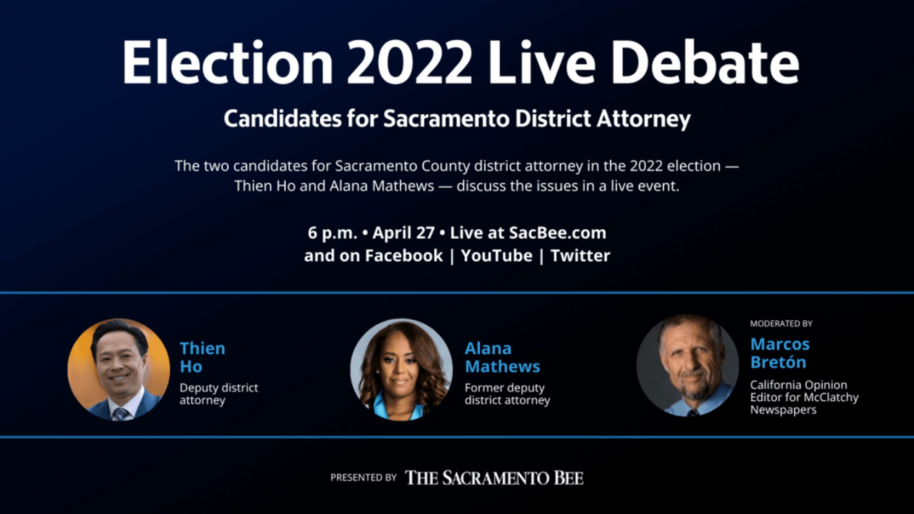 Watch: Live Election 2022 Debate: Sacramento DA candidates discuss the issues