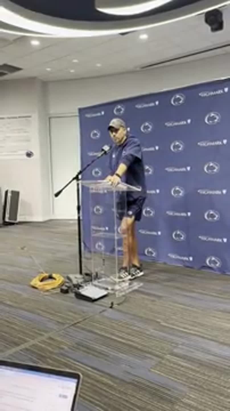 Matt Campbell speaks to media during the bye week
