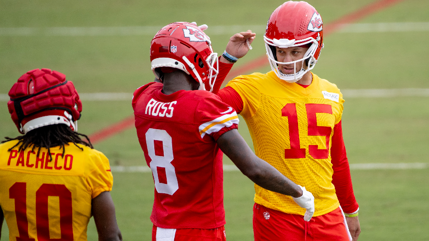 Mahomes excited by talent and depth of receiving corps