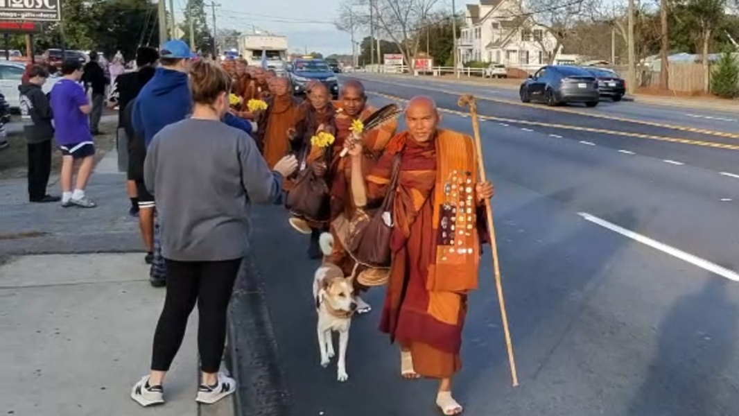 Buddhist Monks walked through Lexington County