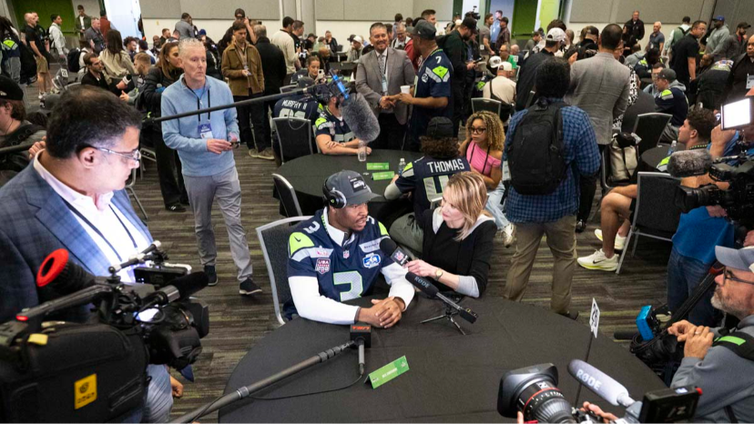 Mike Macdonald and Nick Emmanwori discuss the Seahawk safety's low-ankle sprain