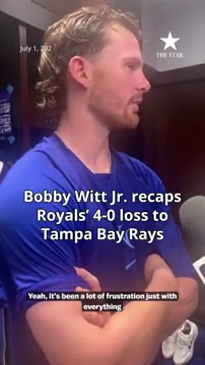 Bobby Witt Jr. recaps 4-0 loss to Tampa Bay Rays and tough start to 2026 season