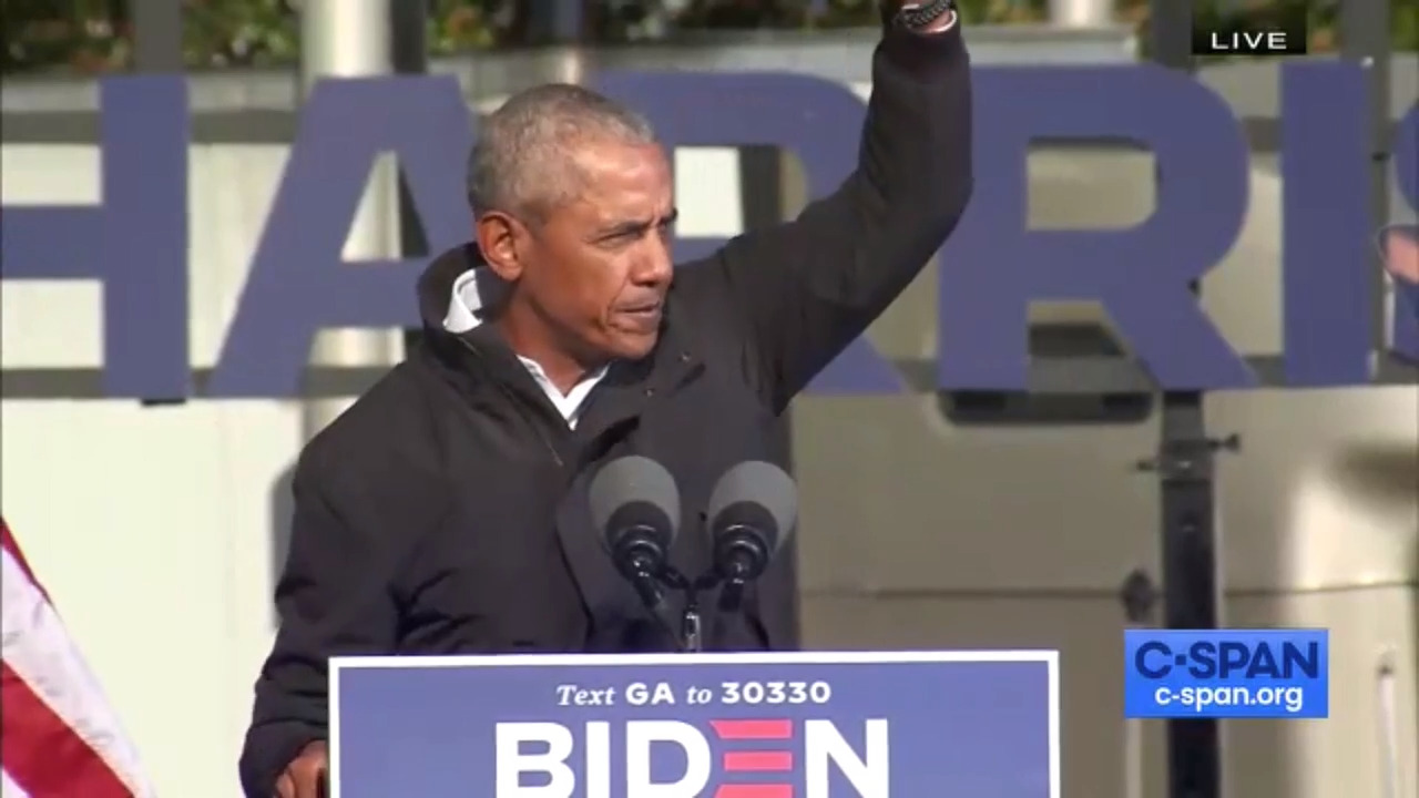 Former President Obama campaigns in Atlanta on behalf of Biden campaign