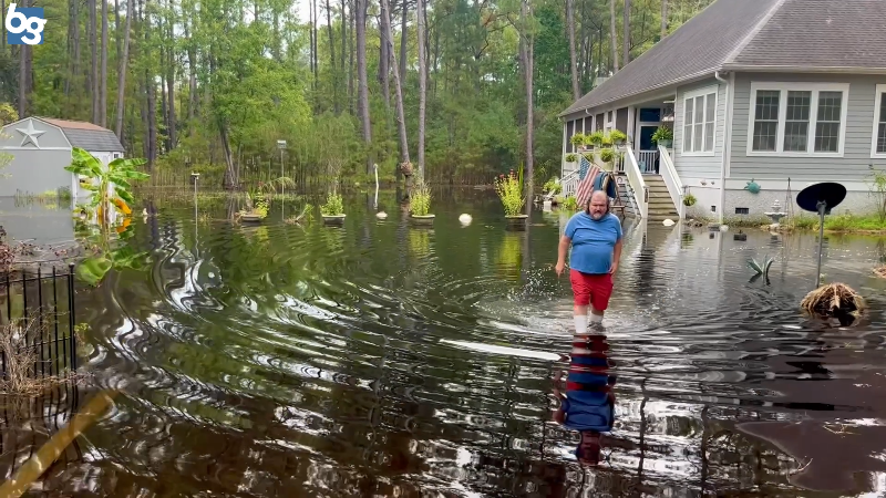 Video shows SC family home surrounded for over a month by standing water