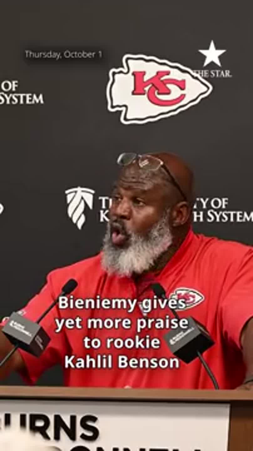 Bieniemy gives more praise to rookie Kahlil Benson after learning of award