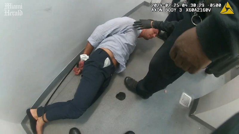 Italian student hogtied by North Miami Beach police officers