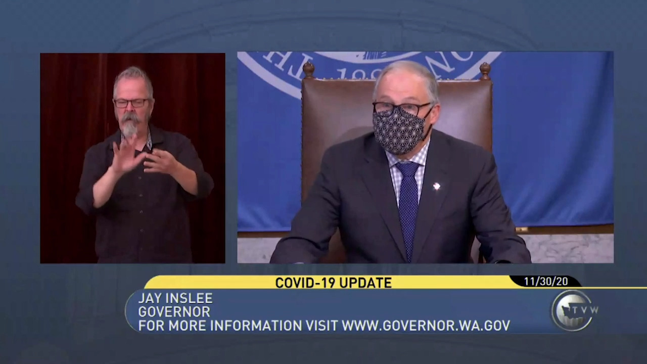 Watch: Gov. Jay Inslee spoke Monday (Nov. 30) about WA state COVID-19 exposure tool