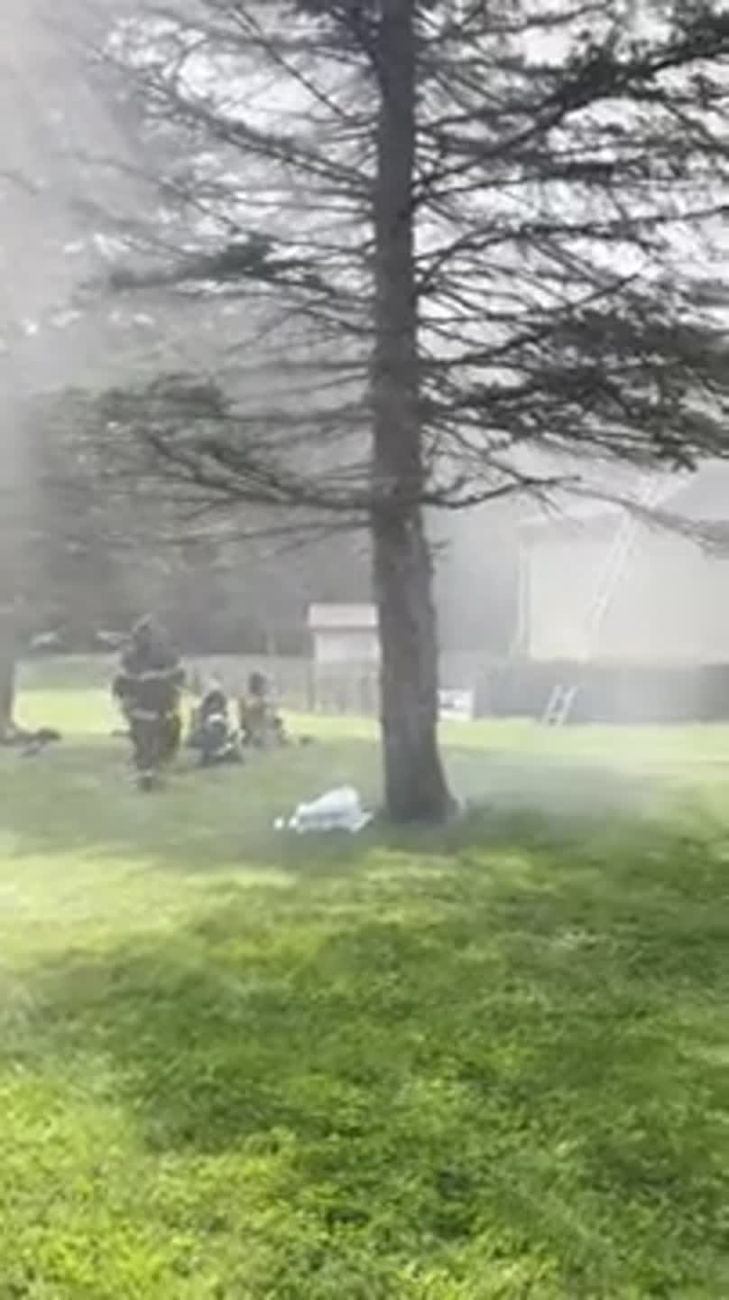 Firefighters battle blaze on Musser Lane in Spring Township