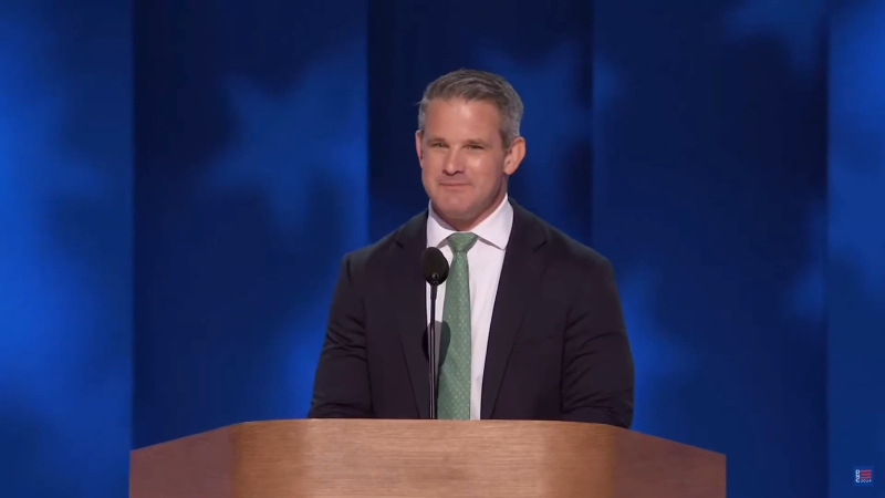 ‘Tonight as a Republican speaking before you, I’m putting our country first,’ Former Rep. Adam Kinzinger says at the DNC