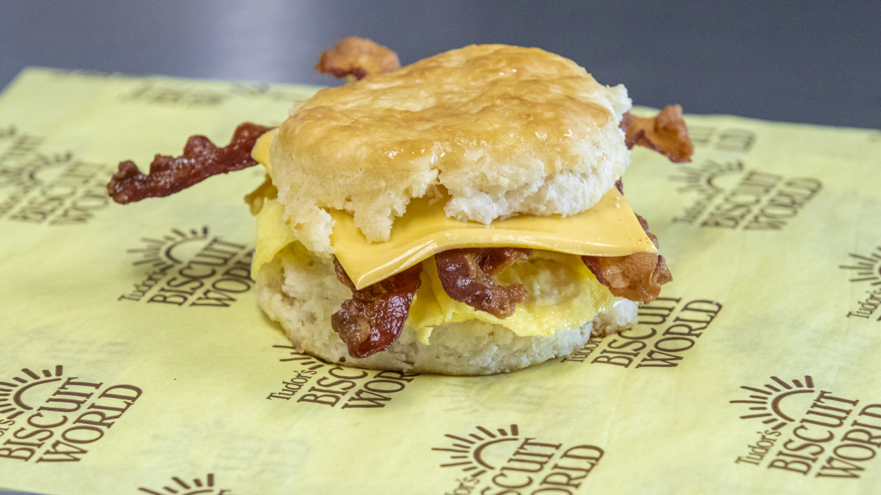 Tudor’s Biscuit World: See their bestselling, homemade breakfast sandwiches