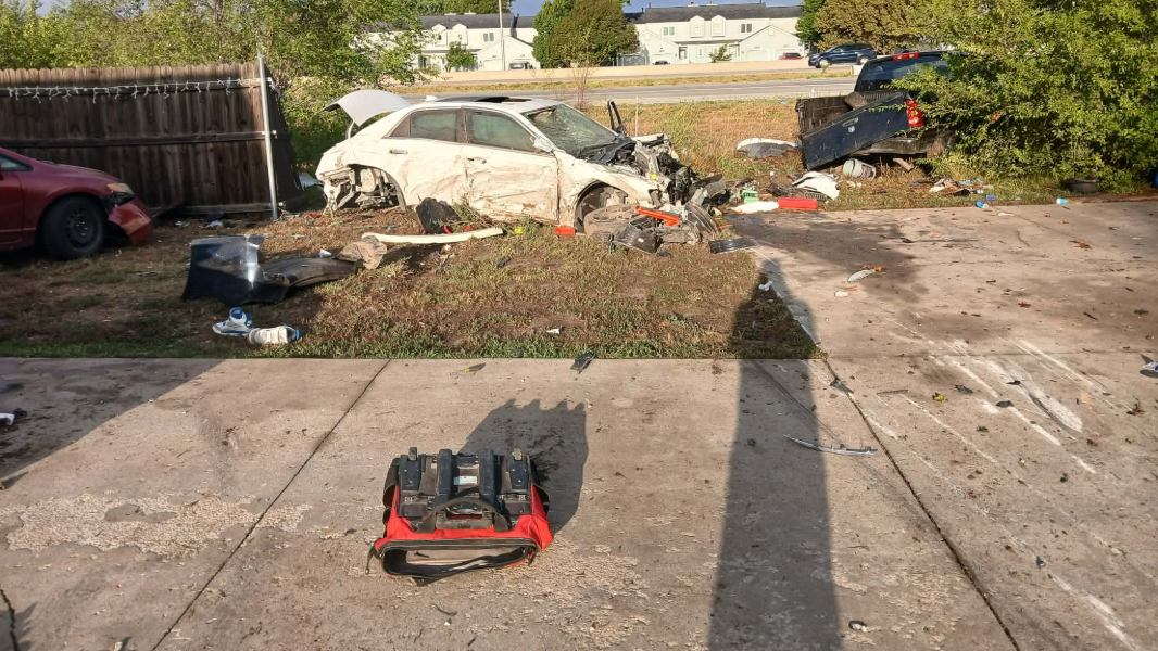 Seven vehicles totaled after collision at 9th and Hoover, neighbor says