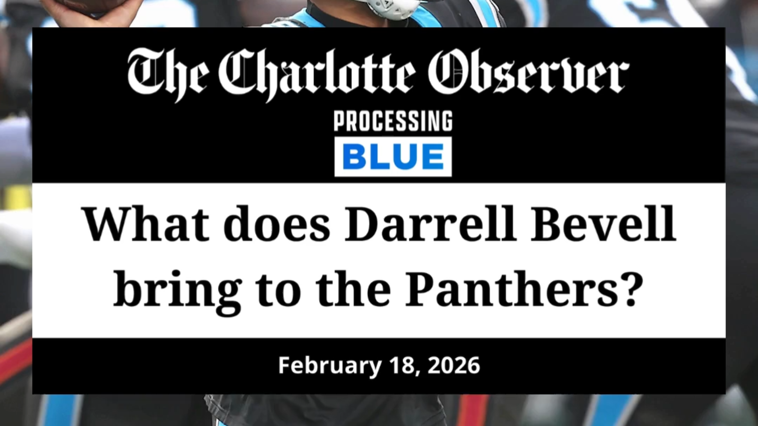 What does the hiring of Darrell Bevell mean for the Panthers?