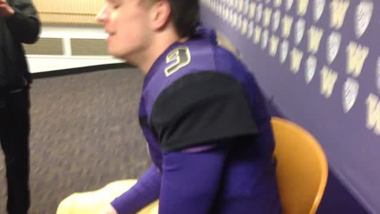 VIDEO: Jake Browning discusses Apple Cup win