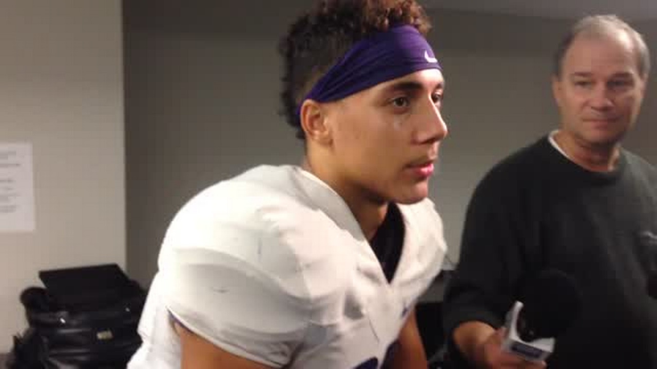 VIDEO: UW wide receiver Brayden Lenius talks about his pick-play penalty