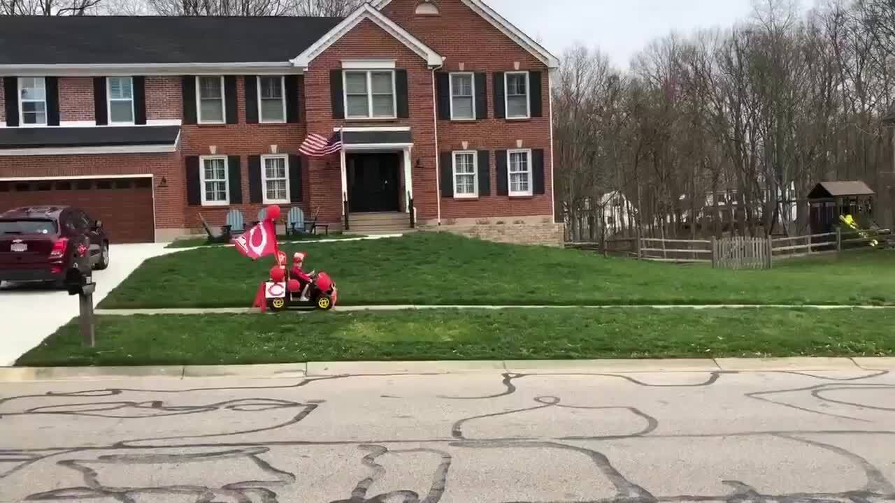 Cincinnati Reds fans celebrate MLB Opening Day at home