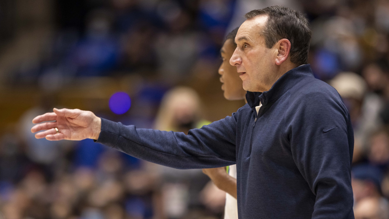Mike Krzyzewski following Duke’s win over Lafayette