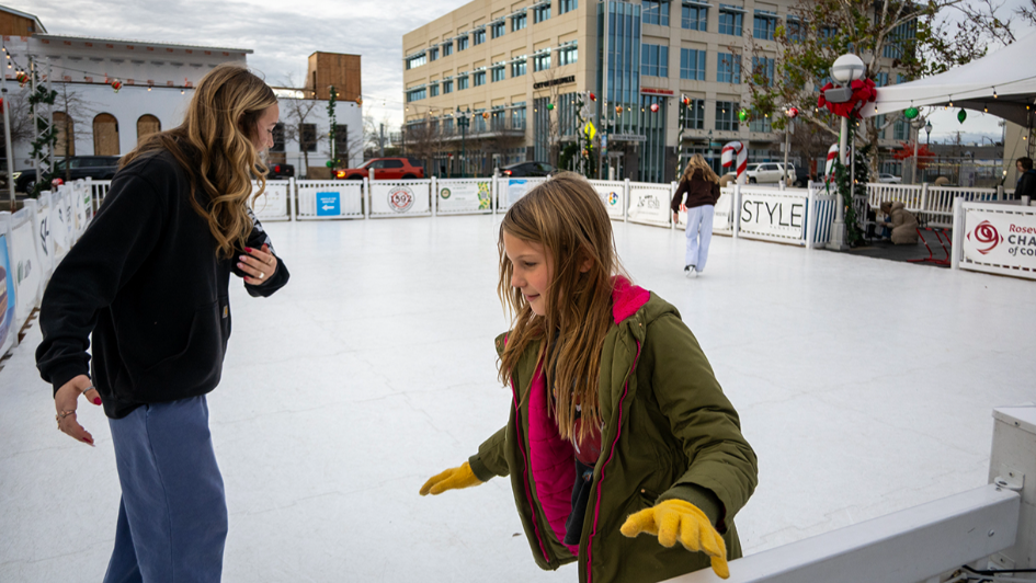 See downtown Roseville's new eco-conscious synthetic ice rink