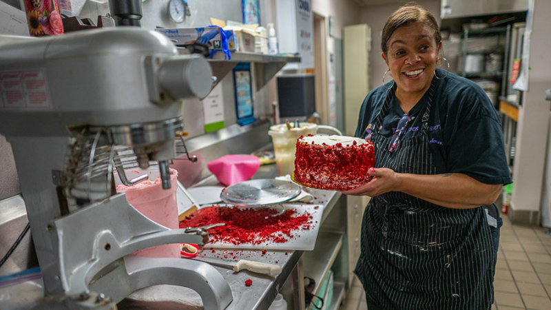 Listen to a self-employed baker’s concerns about escalating health care costs