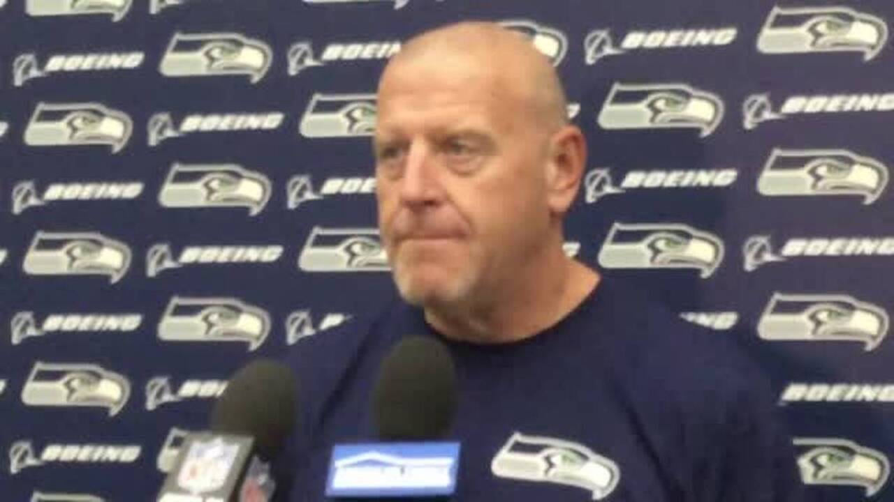 Line coach Tom Cable on possibility college hoops player George Fant is Seahawks' LT