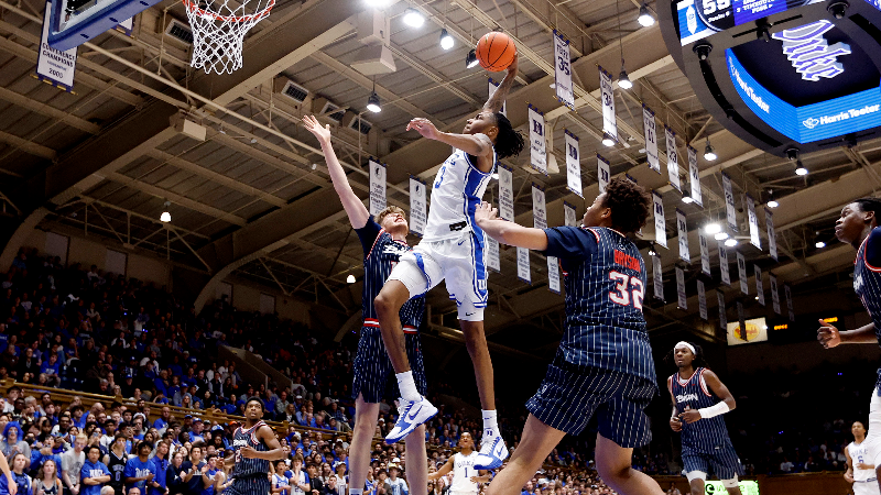 Watch the monster slam by Duke's Isaiah Evans in victory over Howard