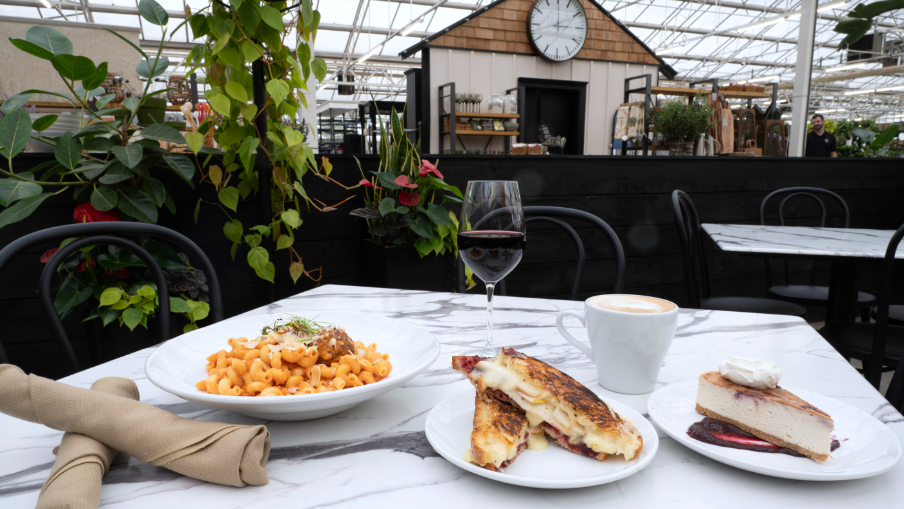 Dine in an urban garden at the Terrace Cafe in Watson’s Greenhouse