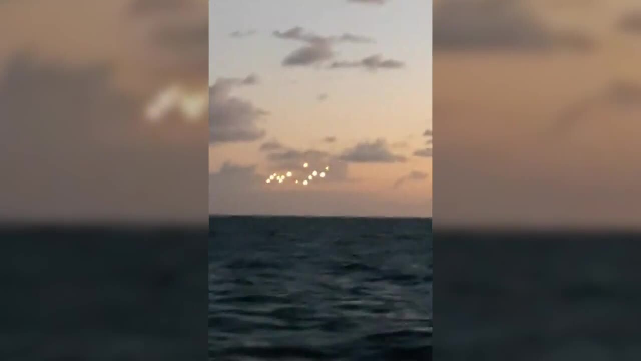 Cluster of lights sets off UFO debate