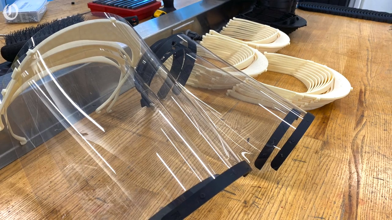 Changing gears, NASCAR makes face shields to help healthcare professionals