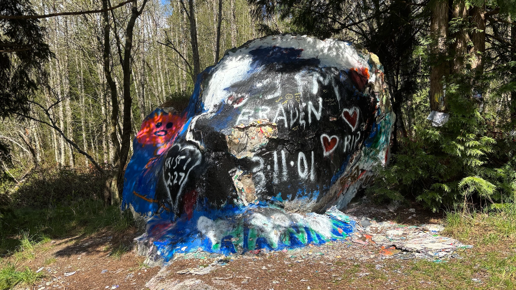 Work to remove iconic Interstate 5 boulder south of Bellingham will begin Monday