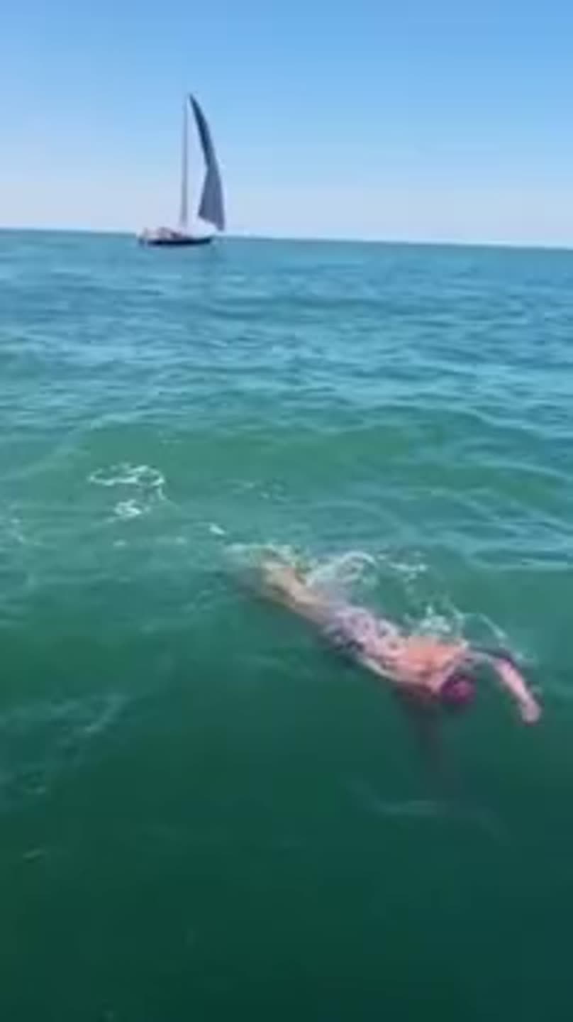 Her family and friends challenged her to swim the English Channel