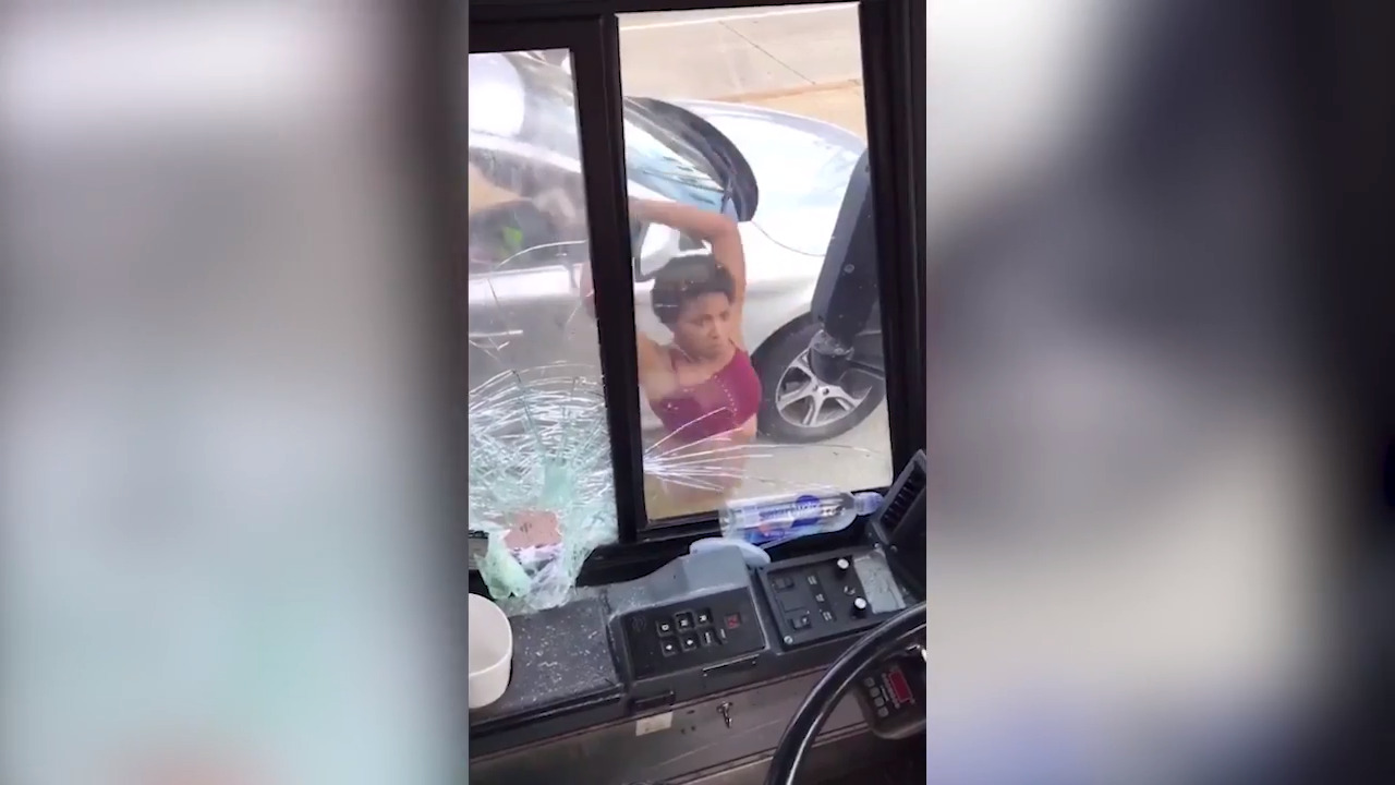 Road rage attack on Greyhound driver caught on shocking video, DC police say