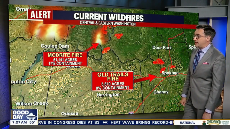 Spokane, WA wildfires: 60,000 evacuations, 600 structures destroyed