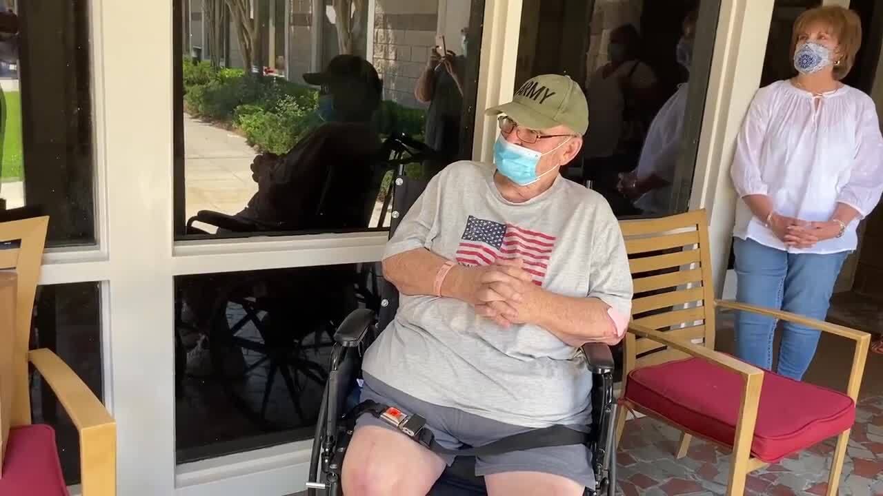 Violin performance encourages Macon Vietnam veteran recovering from COVID