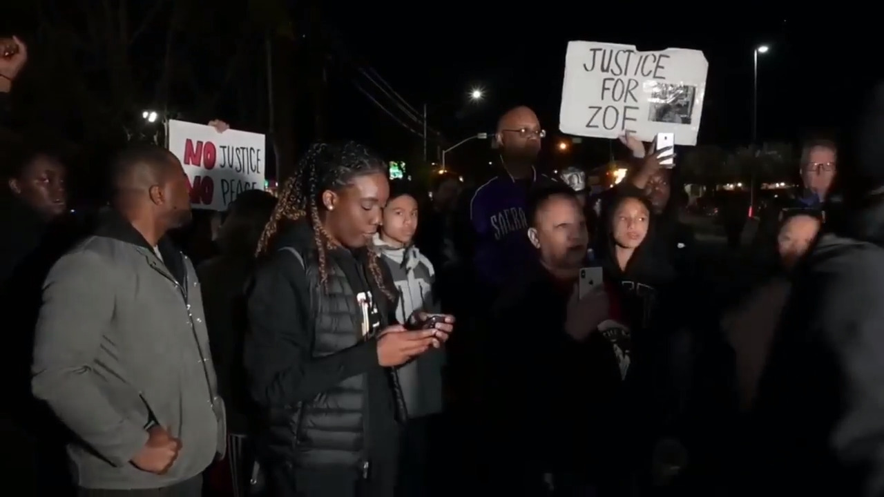 See Stephon Clark protesters in front of Trader Joe’s