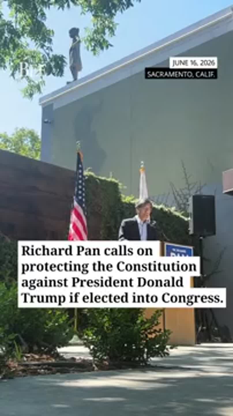 See congressional candidate Richard Pan talk about protecting Constitution from Trump