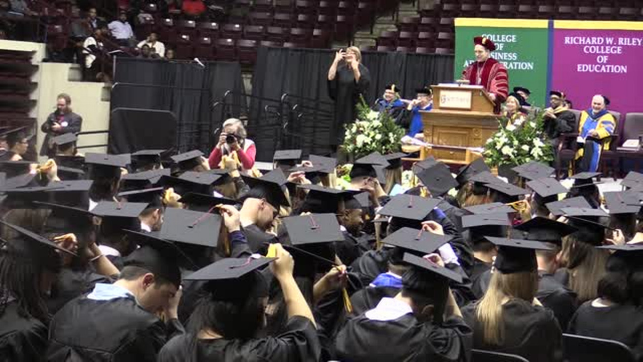Mahony leads first commencement as Winthrop president