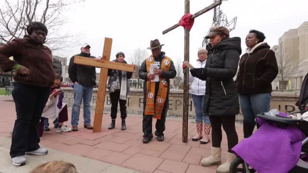 Good Friday cross carrying