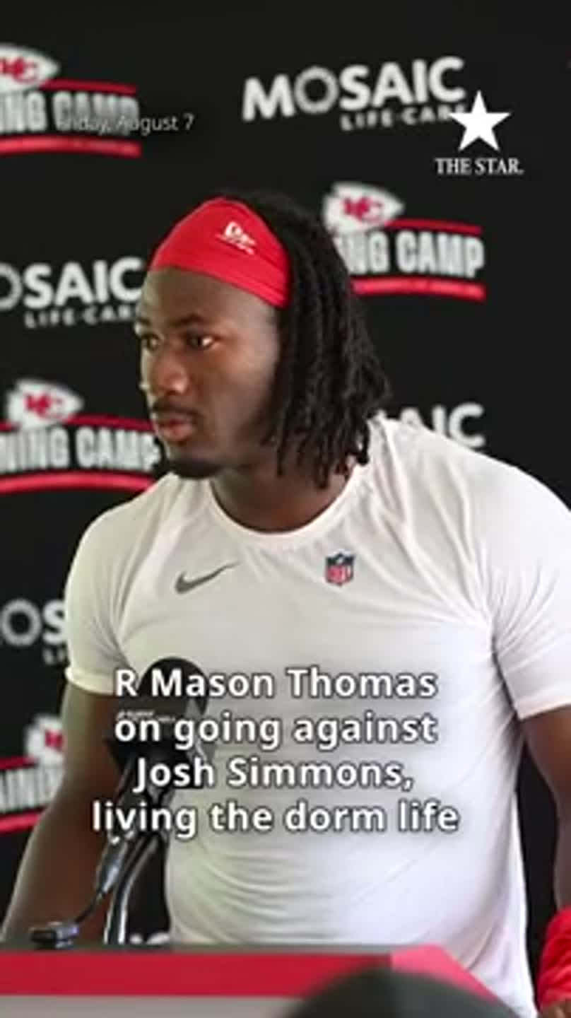 R Mason Thomas says Chiefs' Josh Simmons is making him better