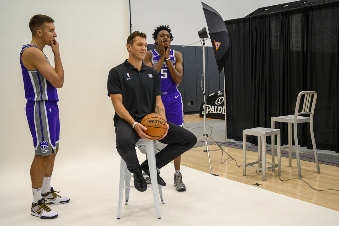 Behind the scenes during the Sacramento Kings media day
