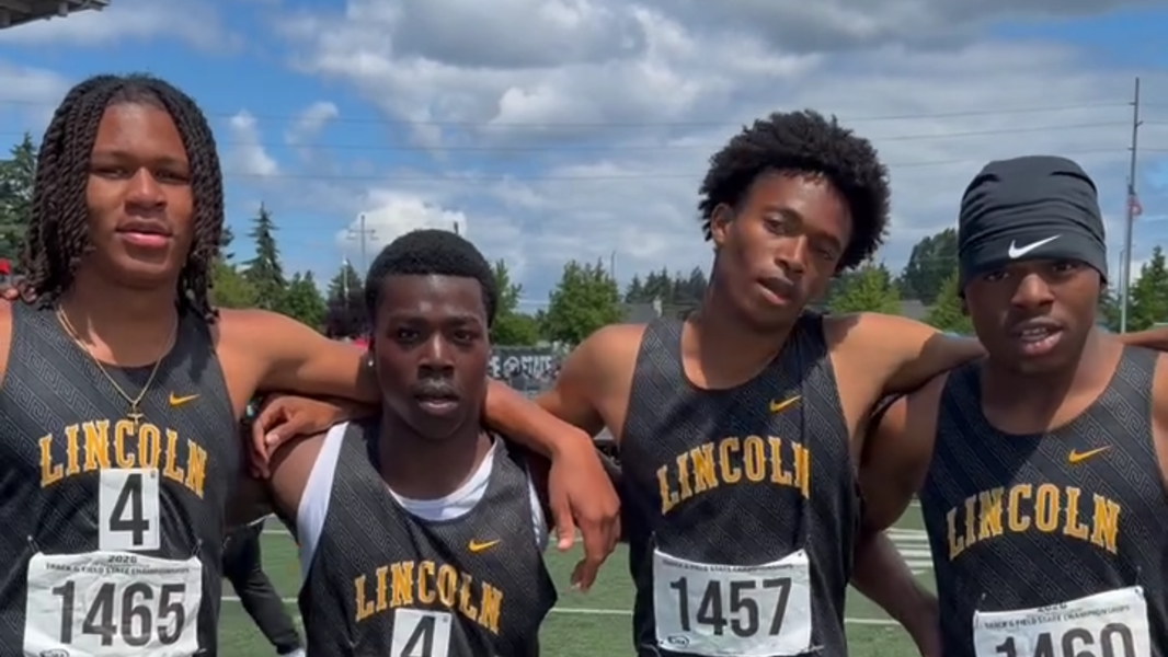 Watch: Lincoln’s 4x100M relay repeats state title, discusses win