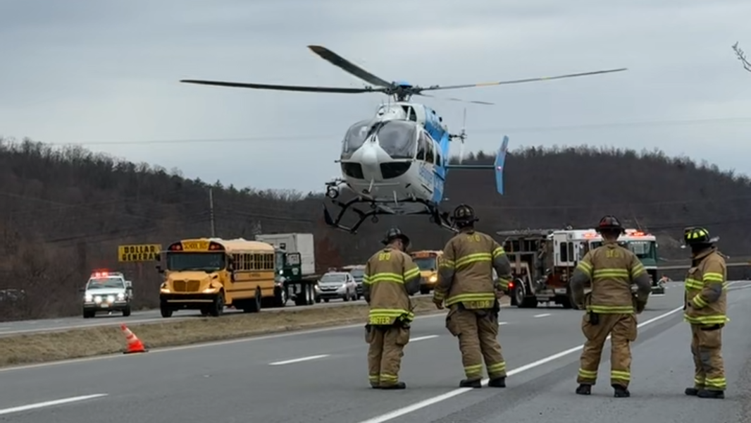 Life Flight takes off near state Route 220 after Milesburg crash