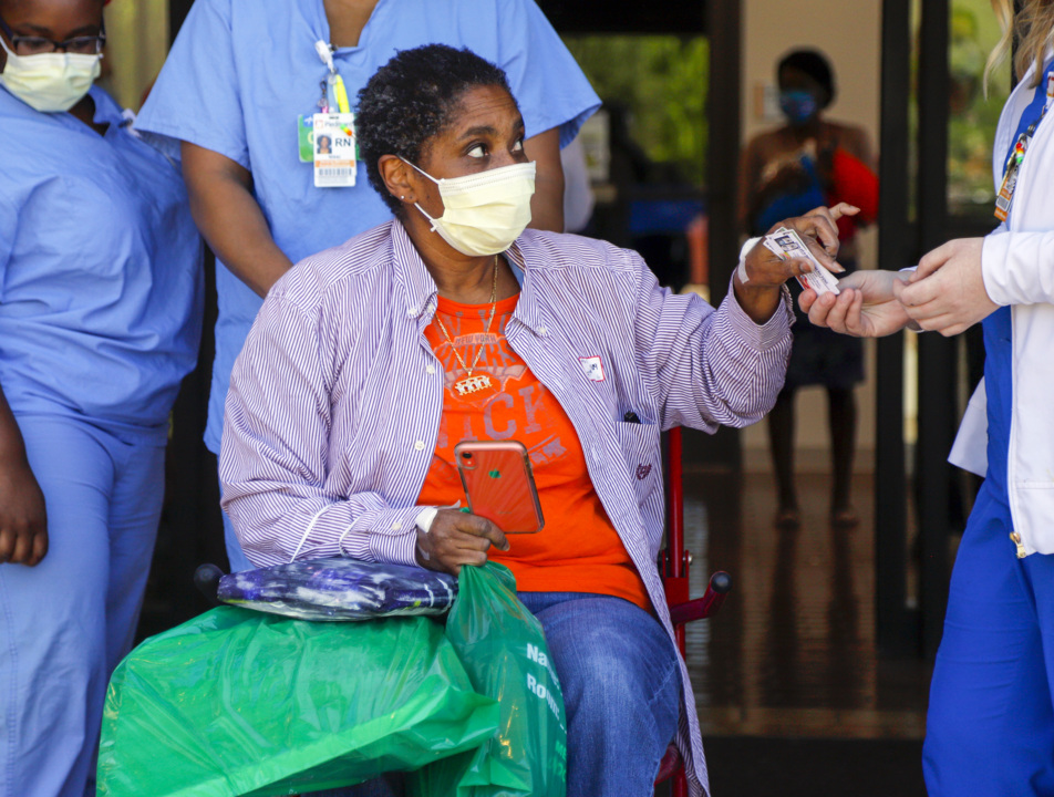 COVID-19 patient released from Piedmont to cheers of well-wishers