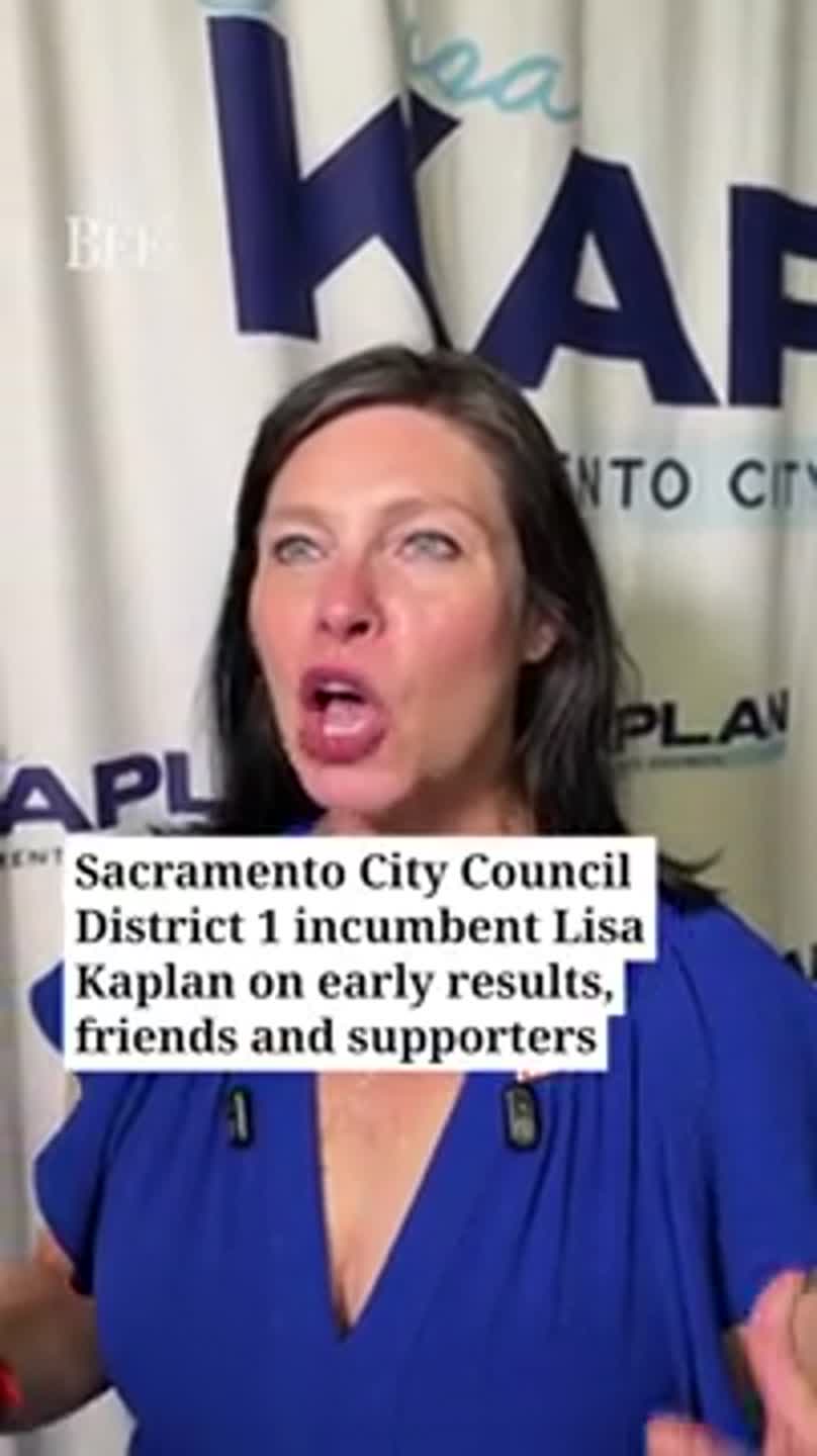 Lisa Kaplan of Sacramento City Council District 1 talks on Election Night