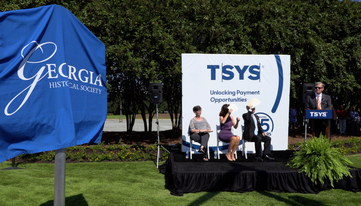 Watch as TSYS is honored by historical group, receives its own historical marker