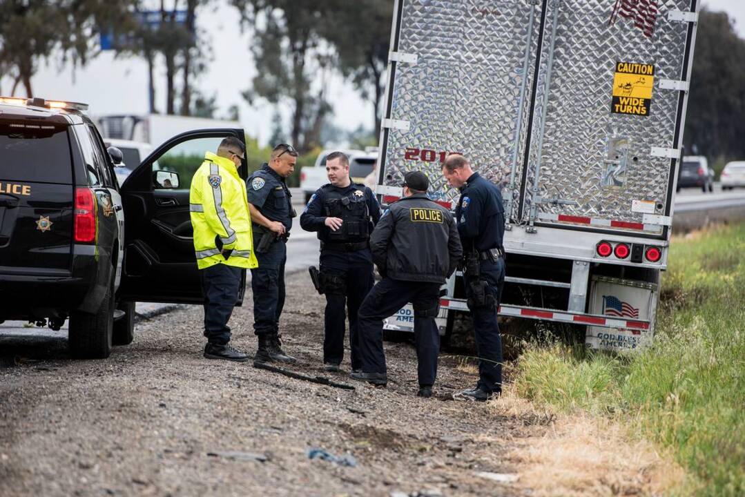 Man killed after being hit by a big rig on Highway 99 in Atwater, police say